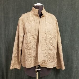 Chico's dressy taupe jacket size 3 (L)